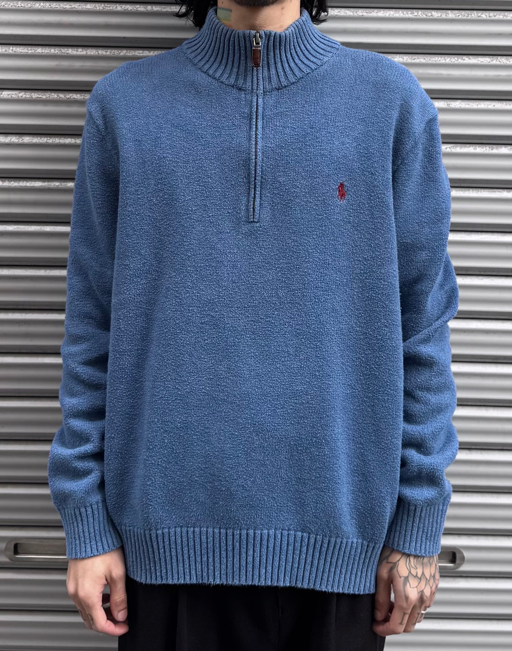 90’s「POLO by Ralph Lauren」ハーフジップニット