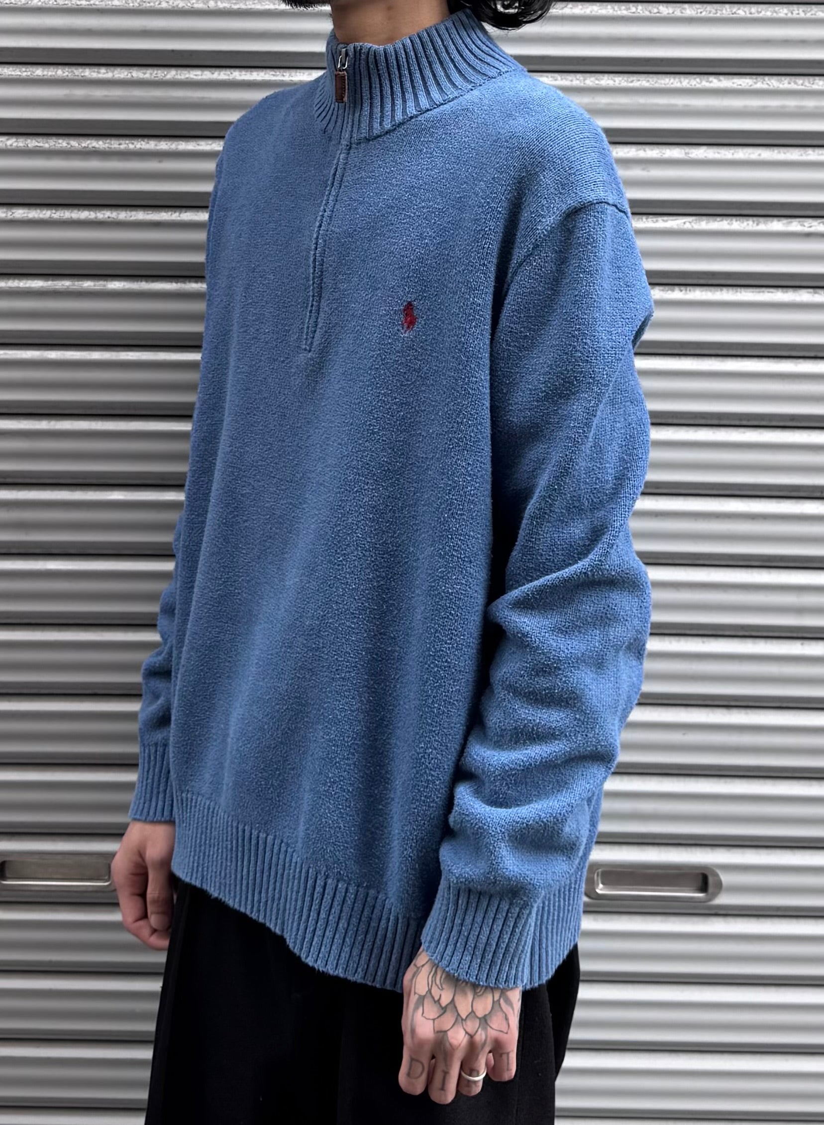 90’s「POLO by Ralph Lauren」ハーフジップニット
