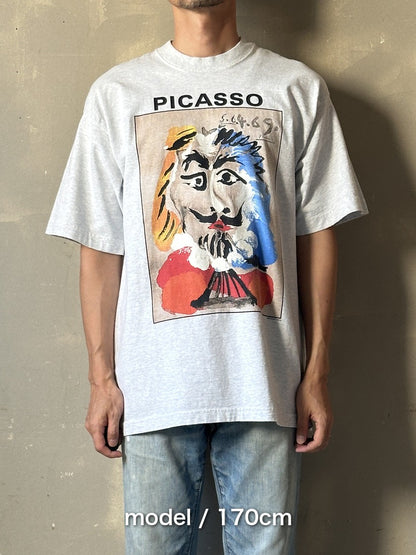 95's PABLO PICASSO「想像の中の肖像 5.6.69」USA製 アートTシャツ