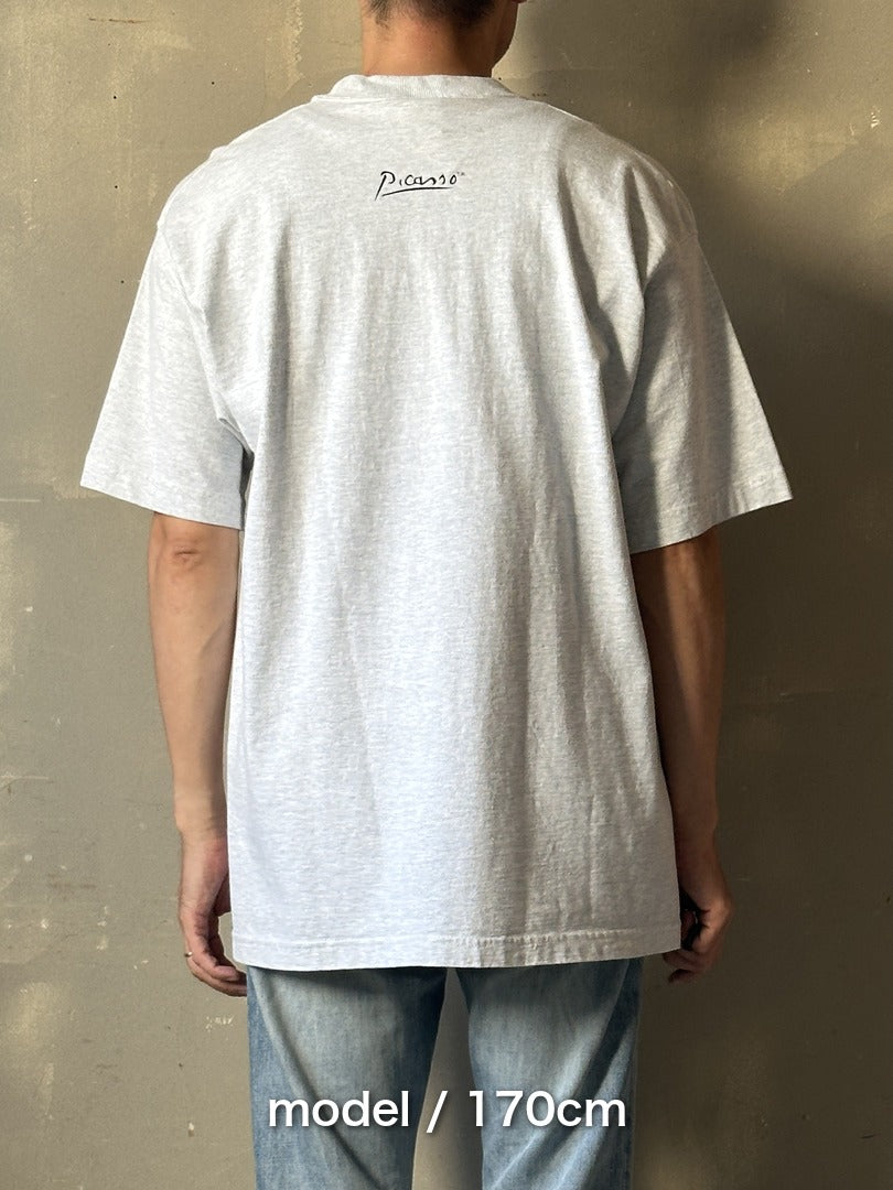 95's PABLO PICASSO「想像の中の肖像 5.6.69」USA製 アートTシャツ