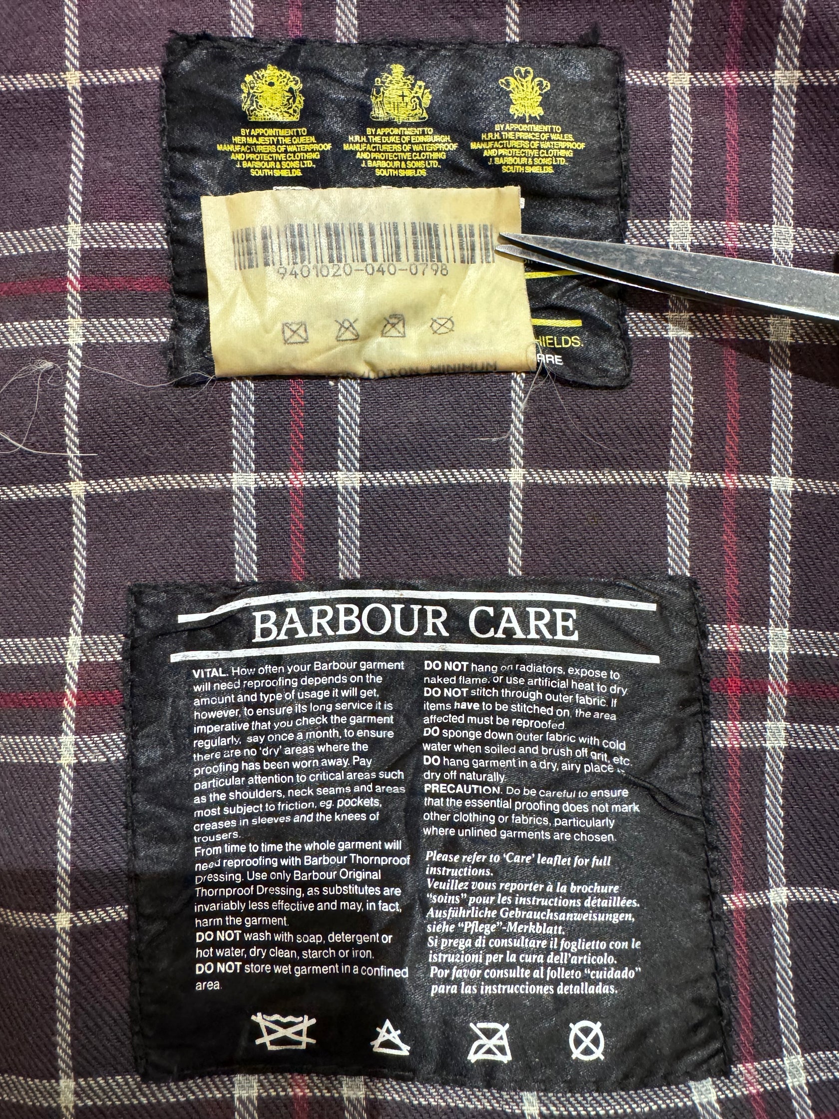 90’s Barbour「BORDER」オイルドジャケット