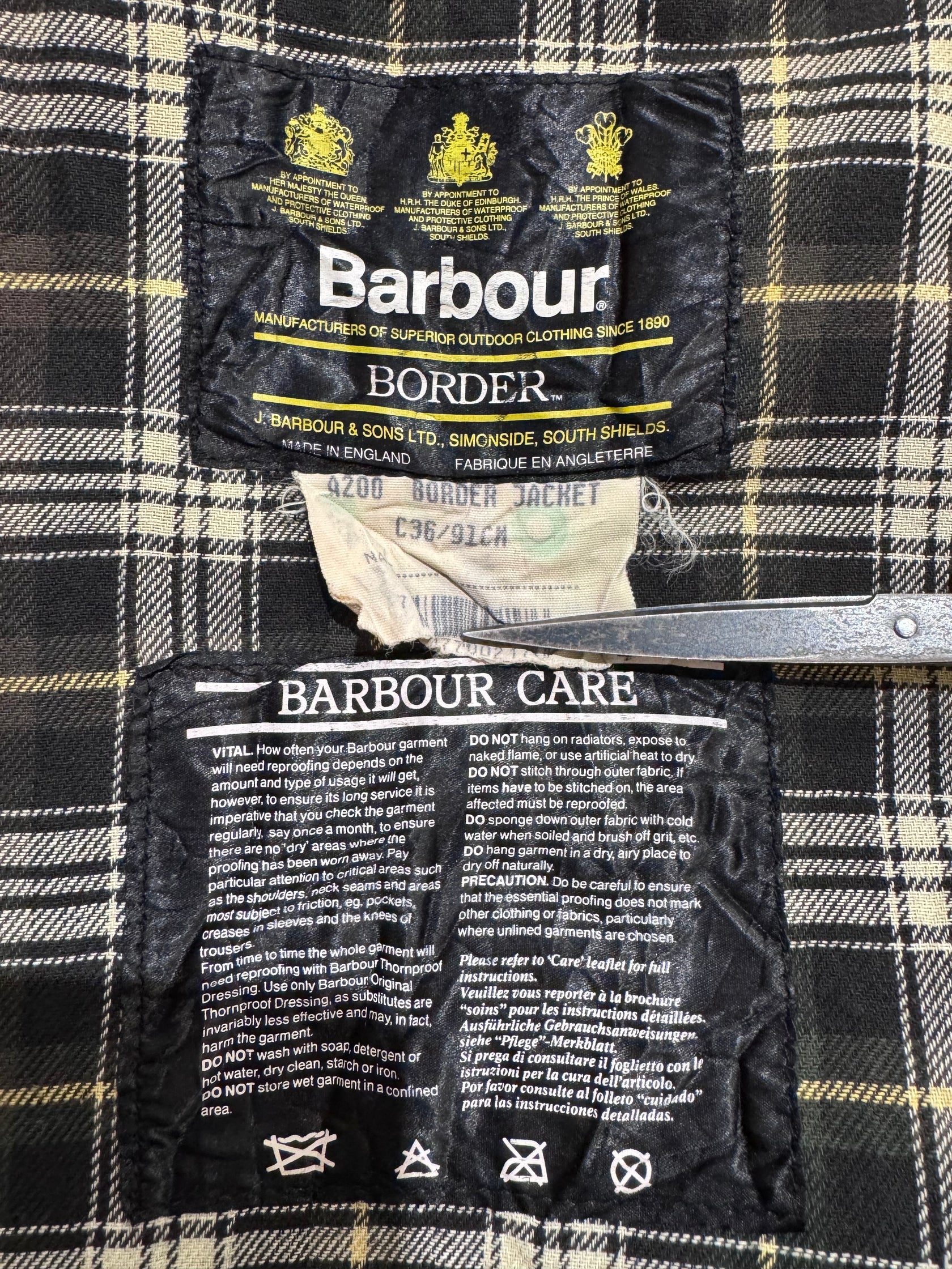 90’s Barbour「BORDER」オイルドジャケット