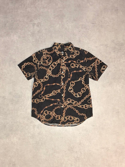 STUSSY「鎖柄」総柄シャツ