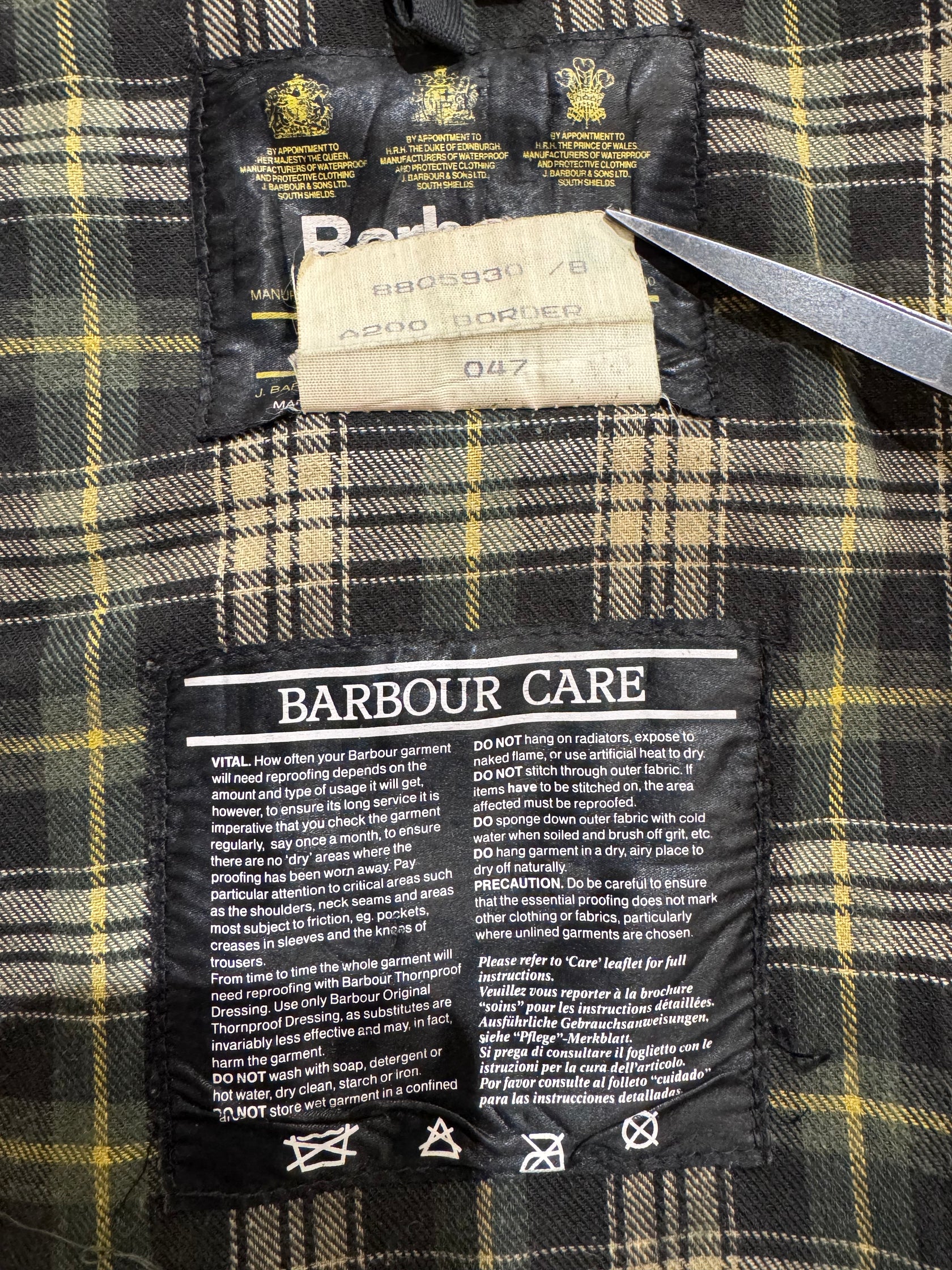 90’s Barbour「BORDER」オイルドジャケット