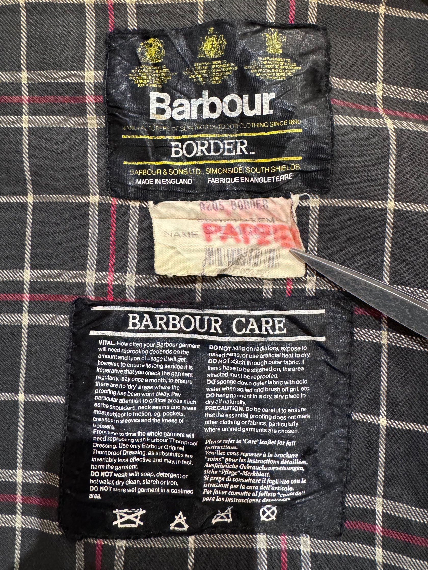 90’s Barbour「BORDER」オイルドジャケット