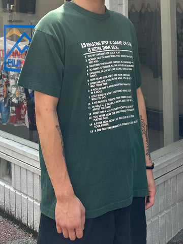 90's 「15 REASONS」メッセージTシャツ