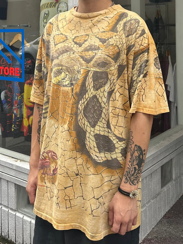90's LIQUID BULE「AOP」プリントTシャツ