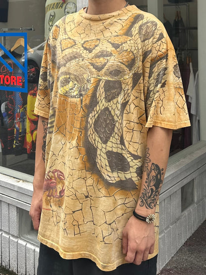 90's LIQUID BULE「AOP」プリントTシャツ
