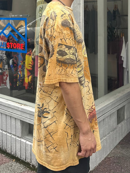90's LIQUID BULE「AOP」プリントTシャツ