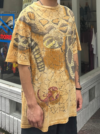 90's LIQUID BULE「AOP」プリントTシャツ