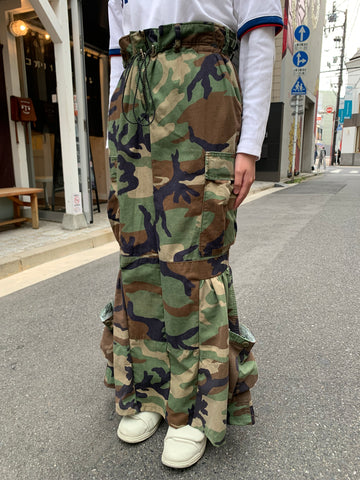 REMAKE MILITARY LONG SKIRT