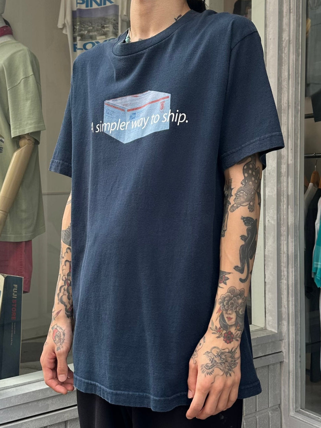 00's USPS「A Simpler way to ship」企業Tシャツ
