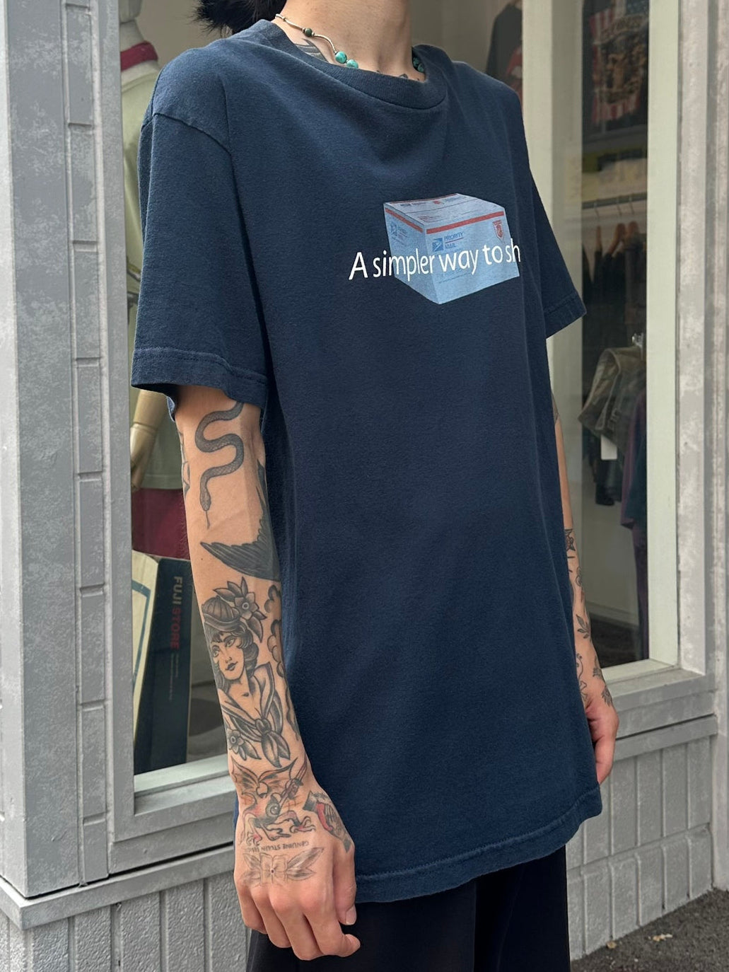 00's USPS「A Simpler way to ship」企業Tシャツ