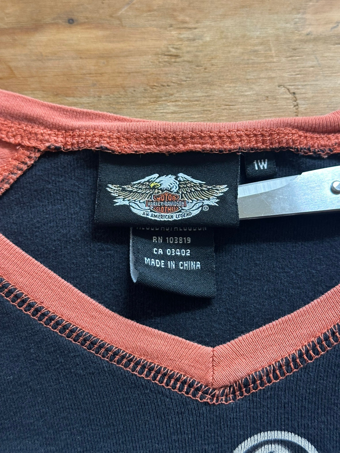 00's HARLEY-DAVIDSON 「Matarcyches」ラグランTシャツ