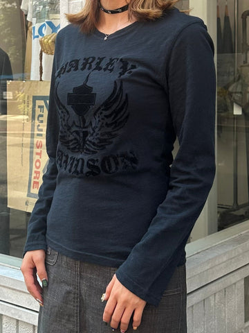 00's HARLEY-DAVIDSON 「black Hills」ハーレーロングTシャツ