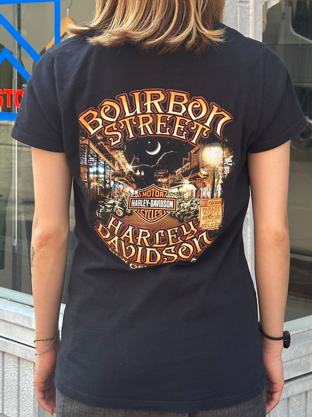 00's HARLEY-DAVIDSON 「BOURBON STREET」ハーレーTシャツ