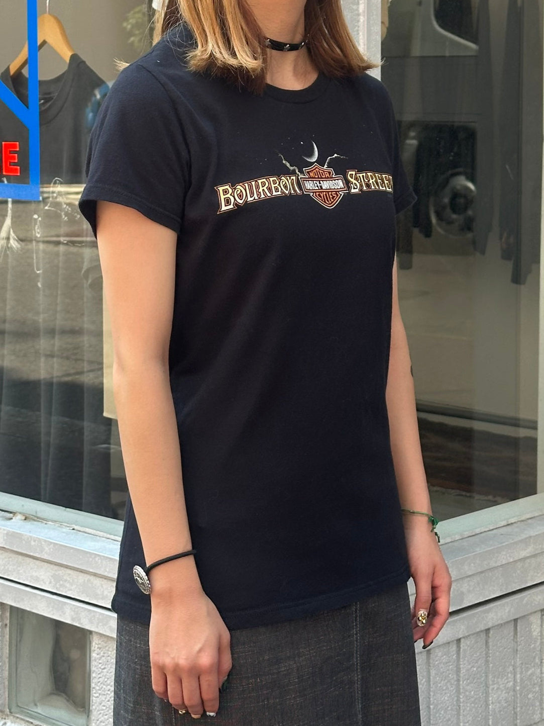 00's HARLEY-DAVIDSON 「BOURBON STREET」ハーレーTシャツ