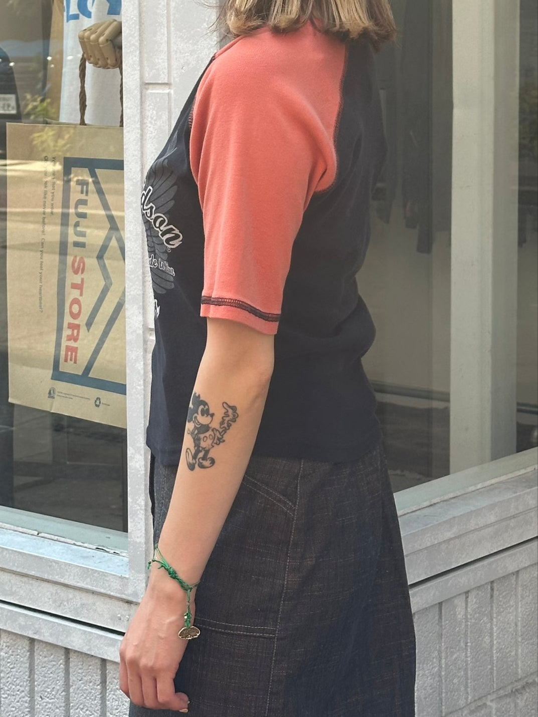 00's HARLEY-DAVIDSON 「Matarcyches」ラグランTシャツ