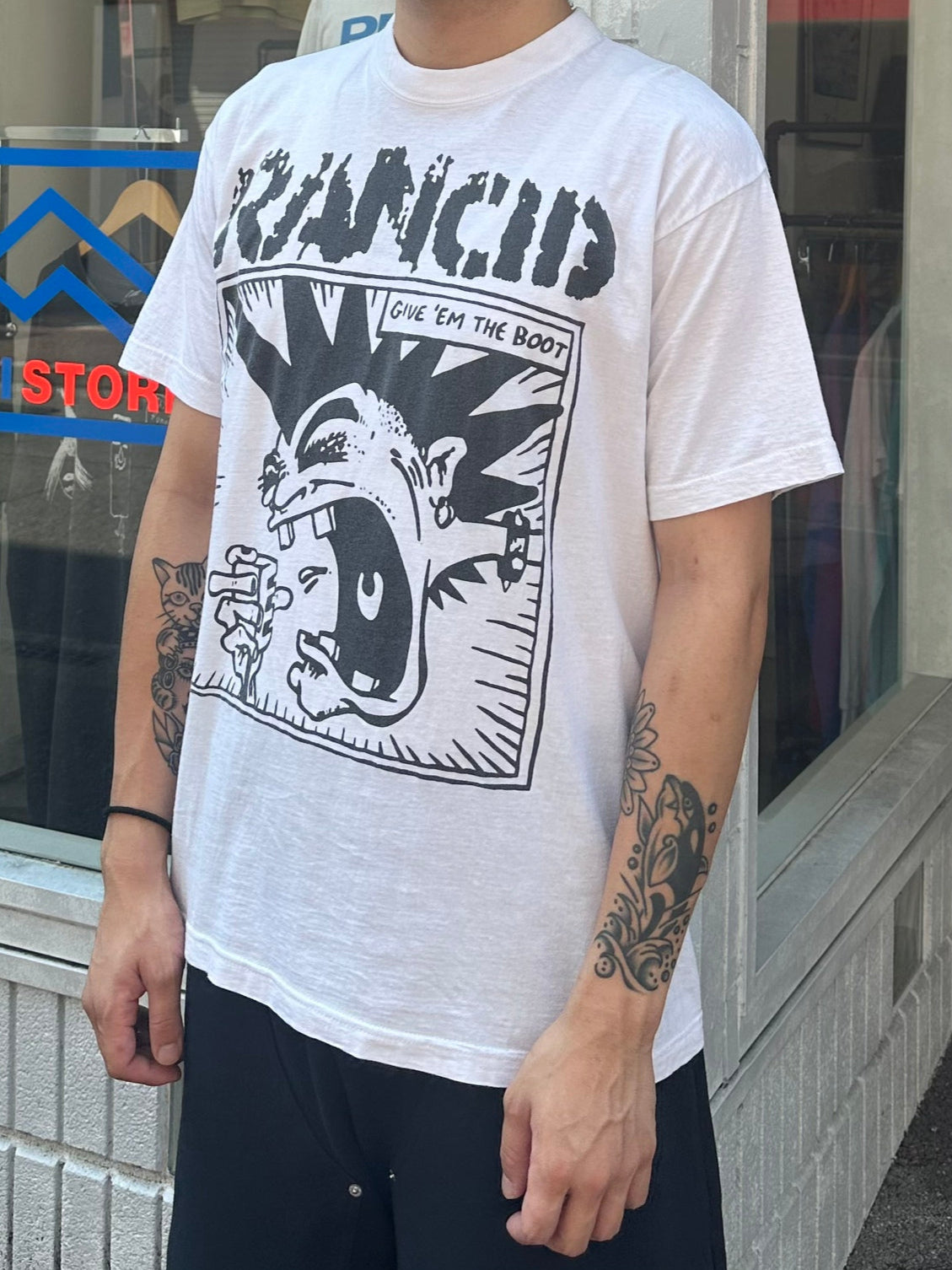 90's RANCID 「Give 'En The Boot」バンドTシャツ　