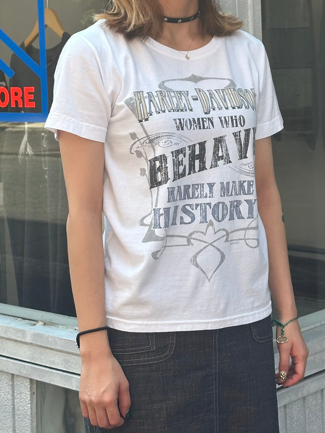 00's HARLEY-DAVIDSON 「AEHAVE」ハーレーTシャツ　