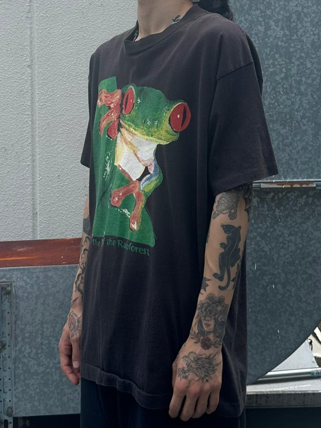 90's FLOG「Big Print」アニマルTシャツ　