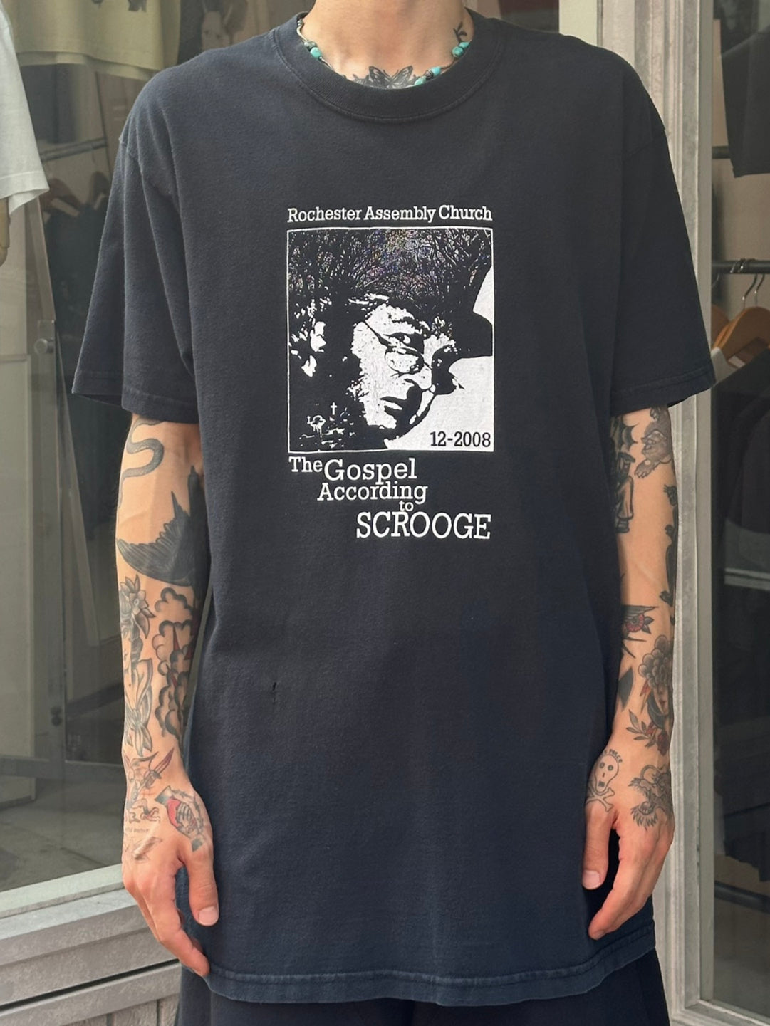00's THE GOSPEL ACCORDING TO SCROOGE「Rochester Assembly Church」プロモーションTシャツ