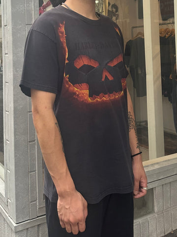 00's HARLEY DAVIDSON「SKULL」ハーレーTシャツ