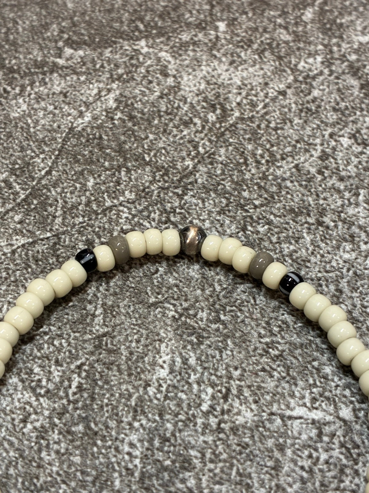 SILVER925 CONCHO & BEADS BRACELET- WHITE /  ROSETTAPRAYER②