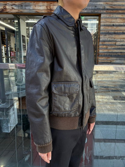 70's～80's 「AVIREX」 TYPE A-2 レザーフライトジャケット