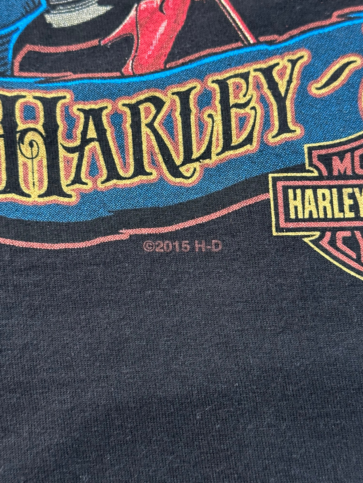 00's HARLEY DAVIDSON「RED DEVIL.LADY.SKULL.WING FLAME」ハーレーTシャツ
