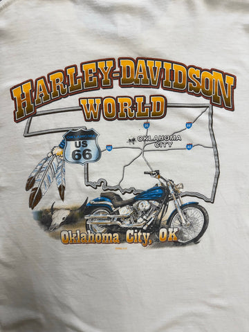 00's HARLEY DAVIDSON「Oklahoma City」ハーレーロングTシャツ
