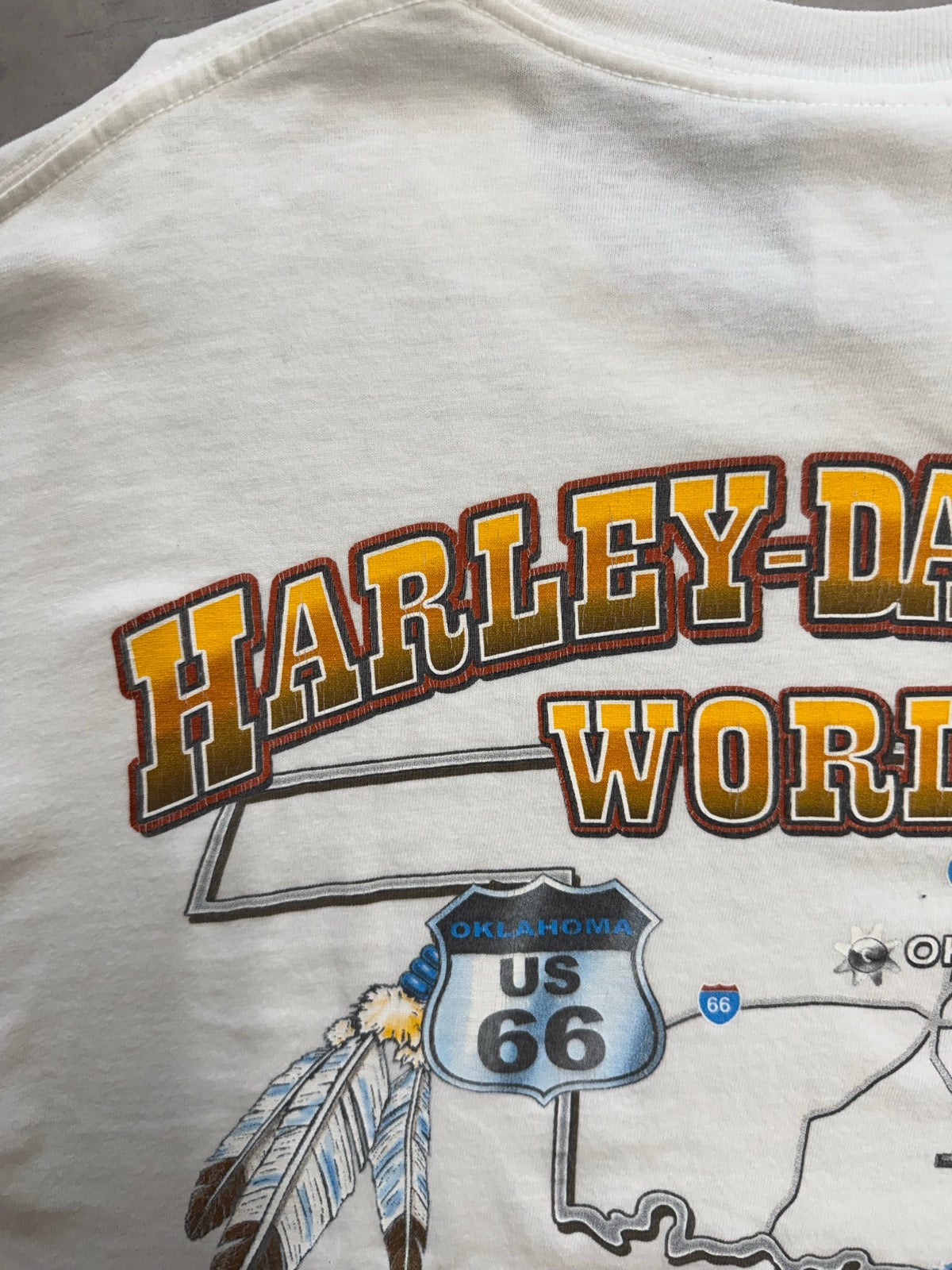 00's HARLEY DAVIDSON「Oklahoma City」ハーレーロングTシャツ