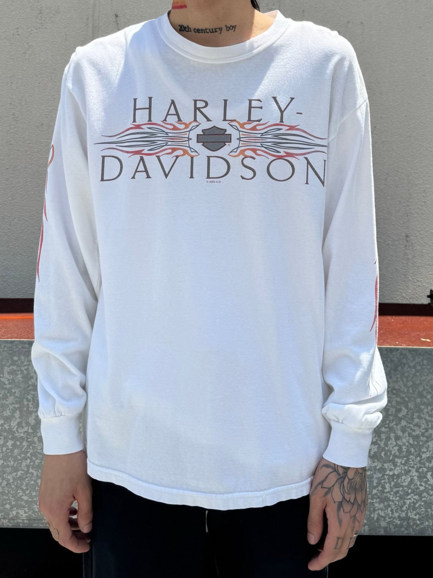 00's HARLEY DAVIDSON「Oklahoma City」ハーレーロングTシャツ