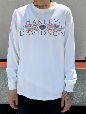 00's HARLEY DAVIDSON「Oklahoma City」ハーレーロングTシャツ