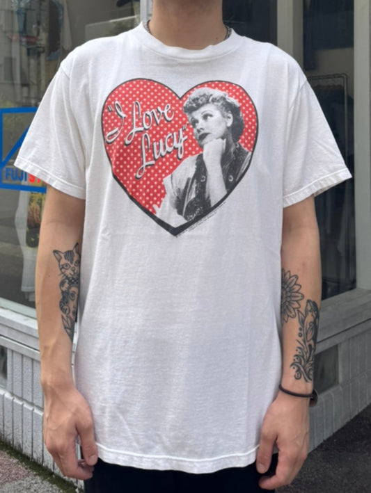 90's LUCILLE BALL「I Love lucy」USA製 ホワイトＴシャツ　