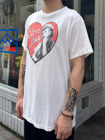 90's LUCILLE BALL「I Love lucy」USA製 ホワイトＴシャツ　