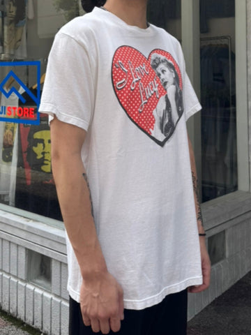 90's LUCILLE BALL「I Love lucy」USA製 ホワイトＴシャツ　
