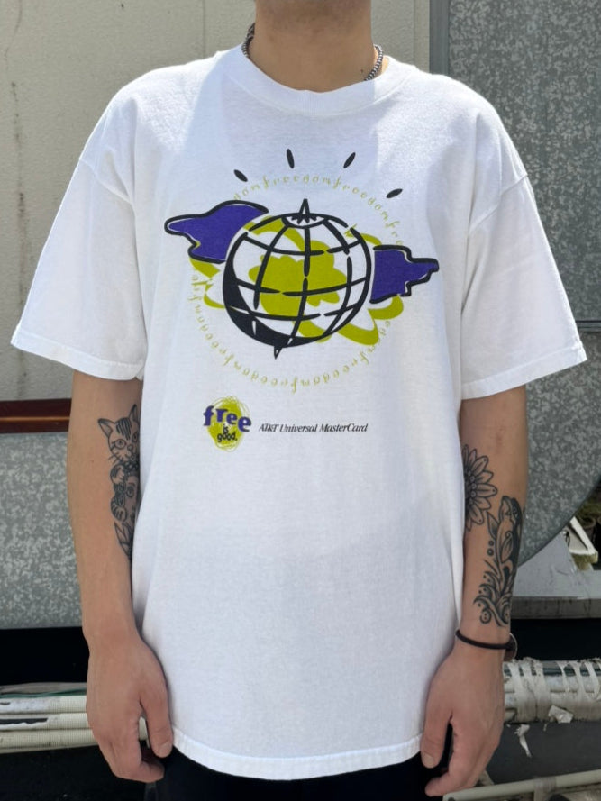 90's AT＆A UNIVERSAL MASTERCARD 「Freedom」ホワイトTシャツ