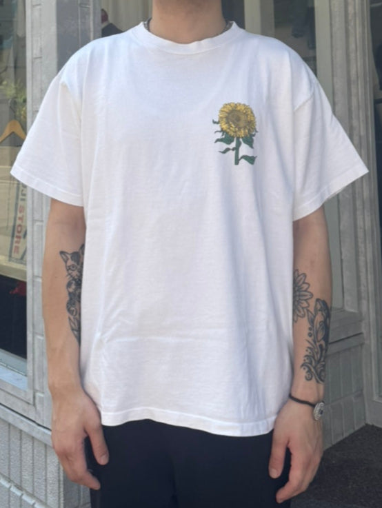 90's THE AUSSIE T COMPANY 「Sun Flower」USA製 ホワイトTシャツ