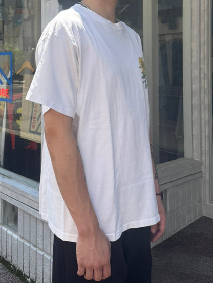 90's THE AUSSIE T COMPANY 「Sun Flower」USA製 ホワイトTシャツ