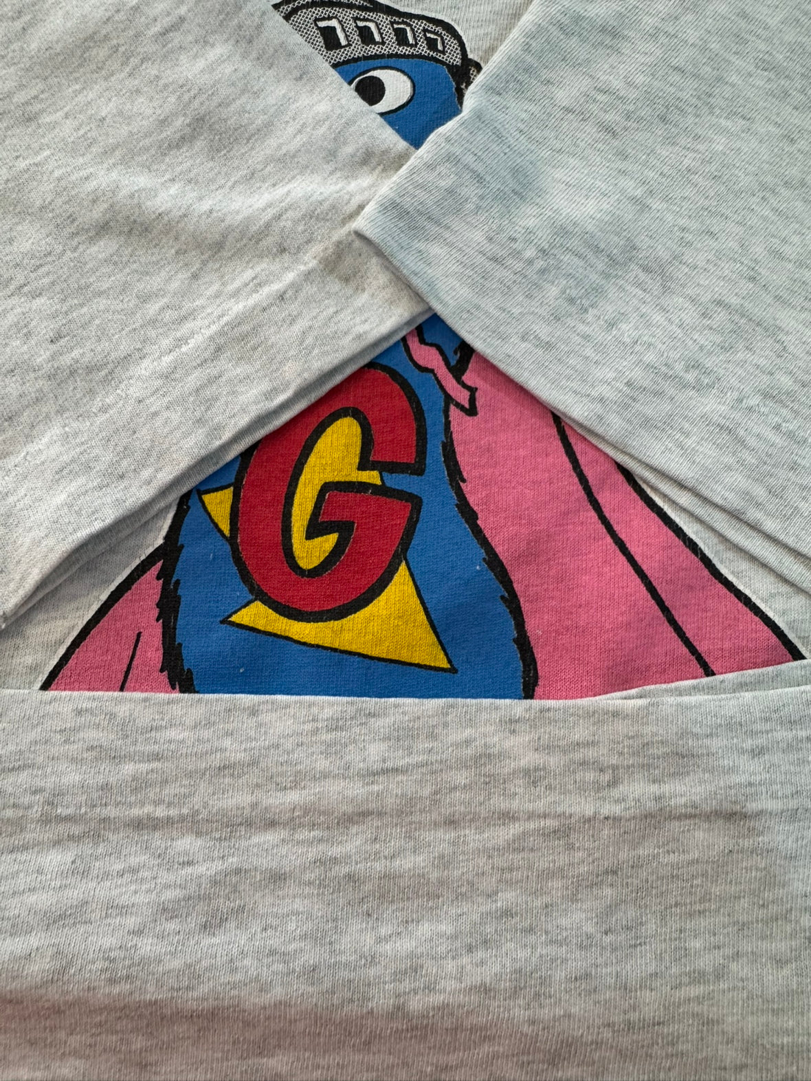 90's SESAME STREET 「Super Glover」キャラクターTシャツ