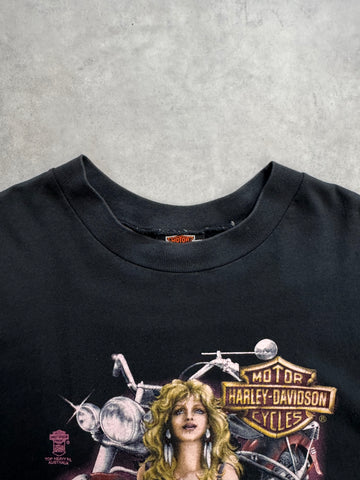 90's HARLEY-DAVIDSON「TOP HEAVY P/L AUSTRALIA」ハーレーダビッドソンTシャツ