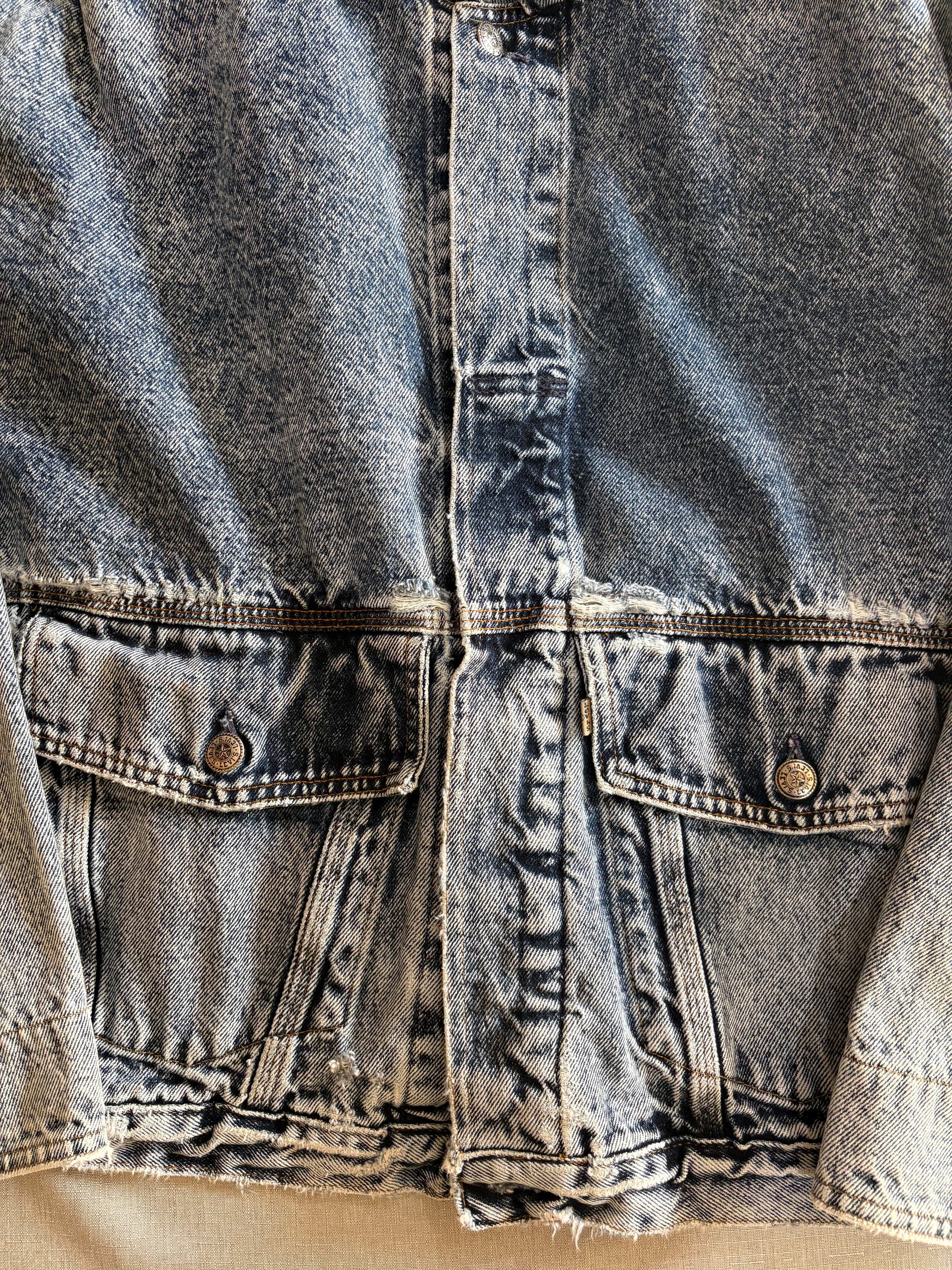80's LEVI'S「75073」ケミカルウォッシュデニムジャケット