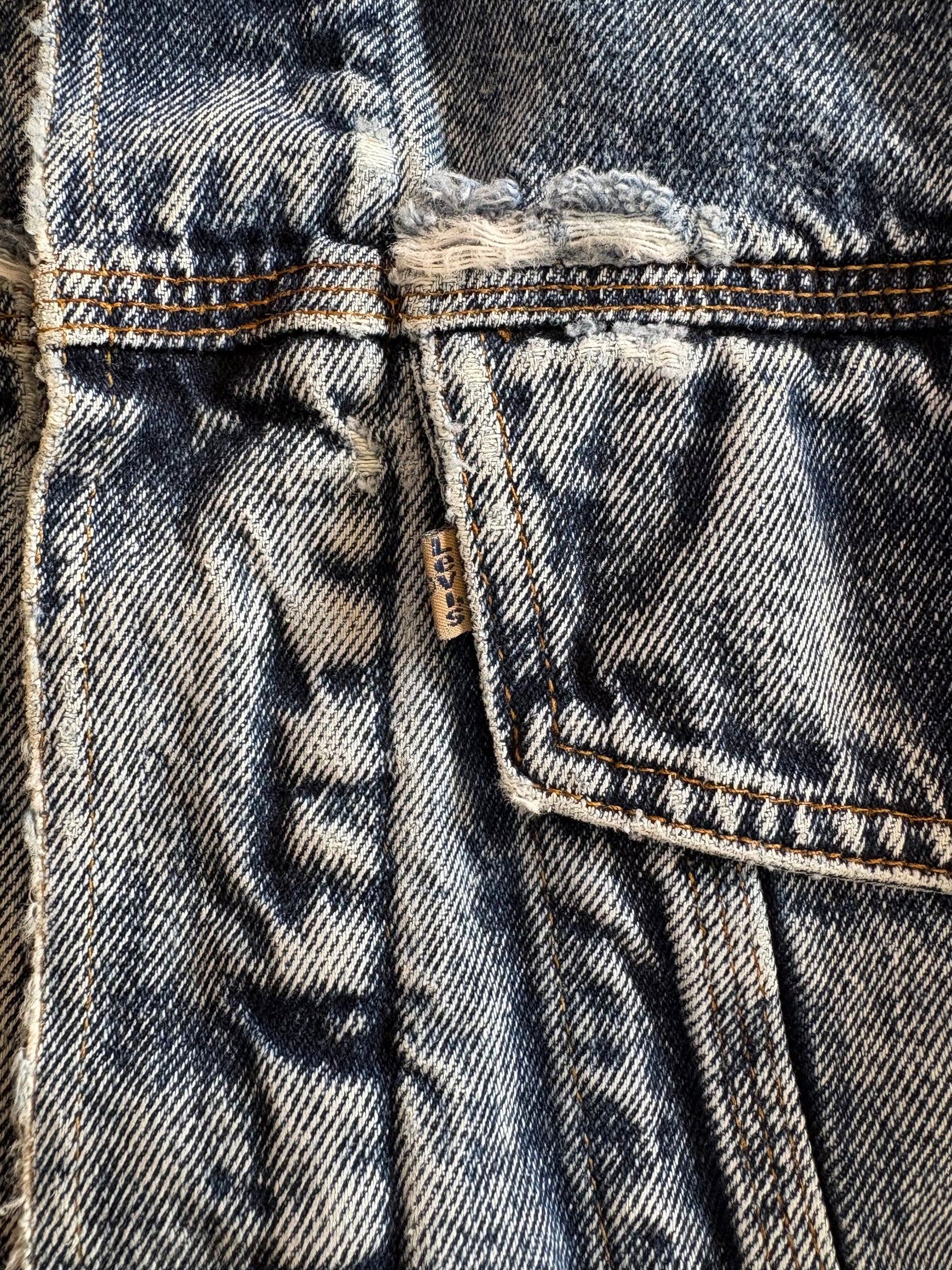 80's LEVI'S「75073」ケミカルウォッシュデニムジャケット
