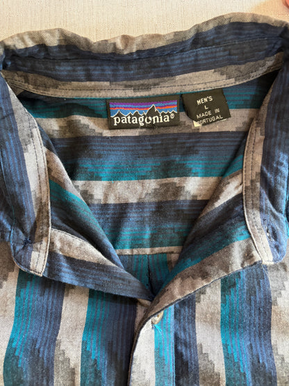 90's PATAGONIA「Native Stripe」ボタンダウンフランネルシャツ