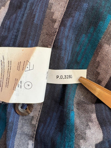 90's PATAGONIA「Native Stripe」ボタンダウンフランネルシャツ