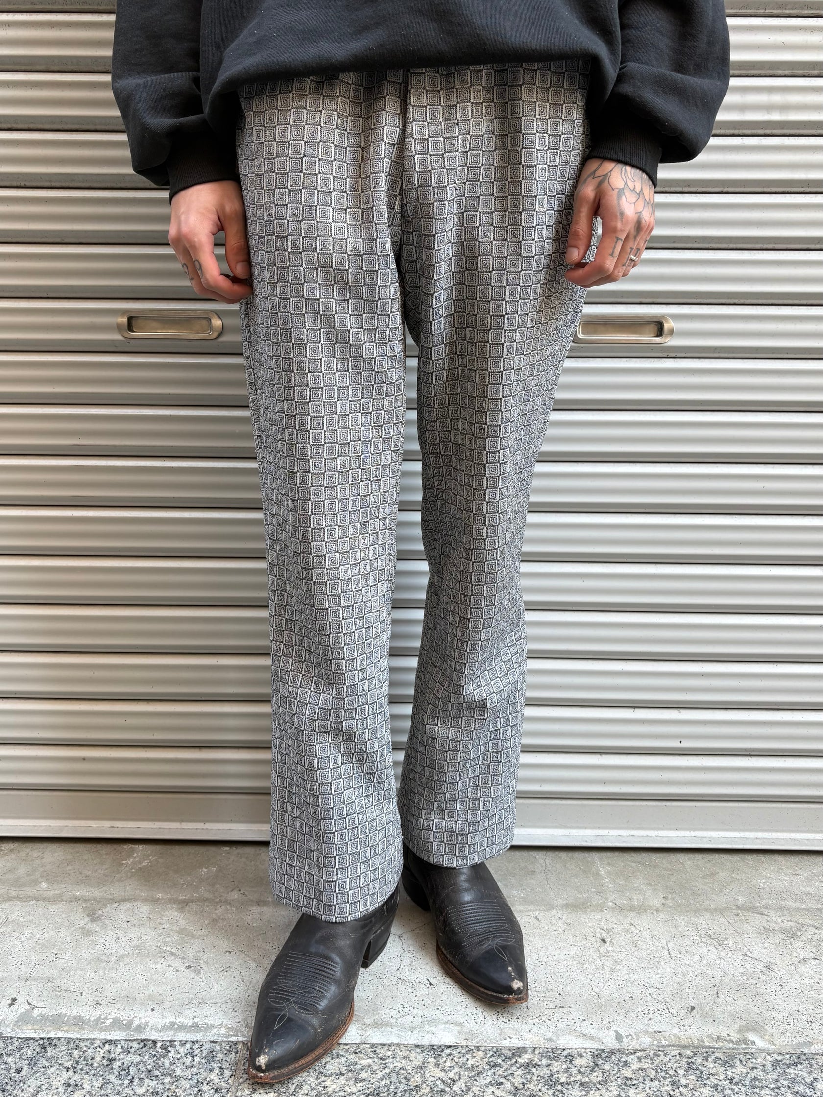 70’s～80’s 総柄フレアスラックス