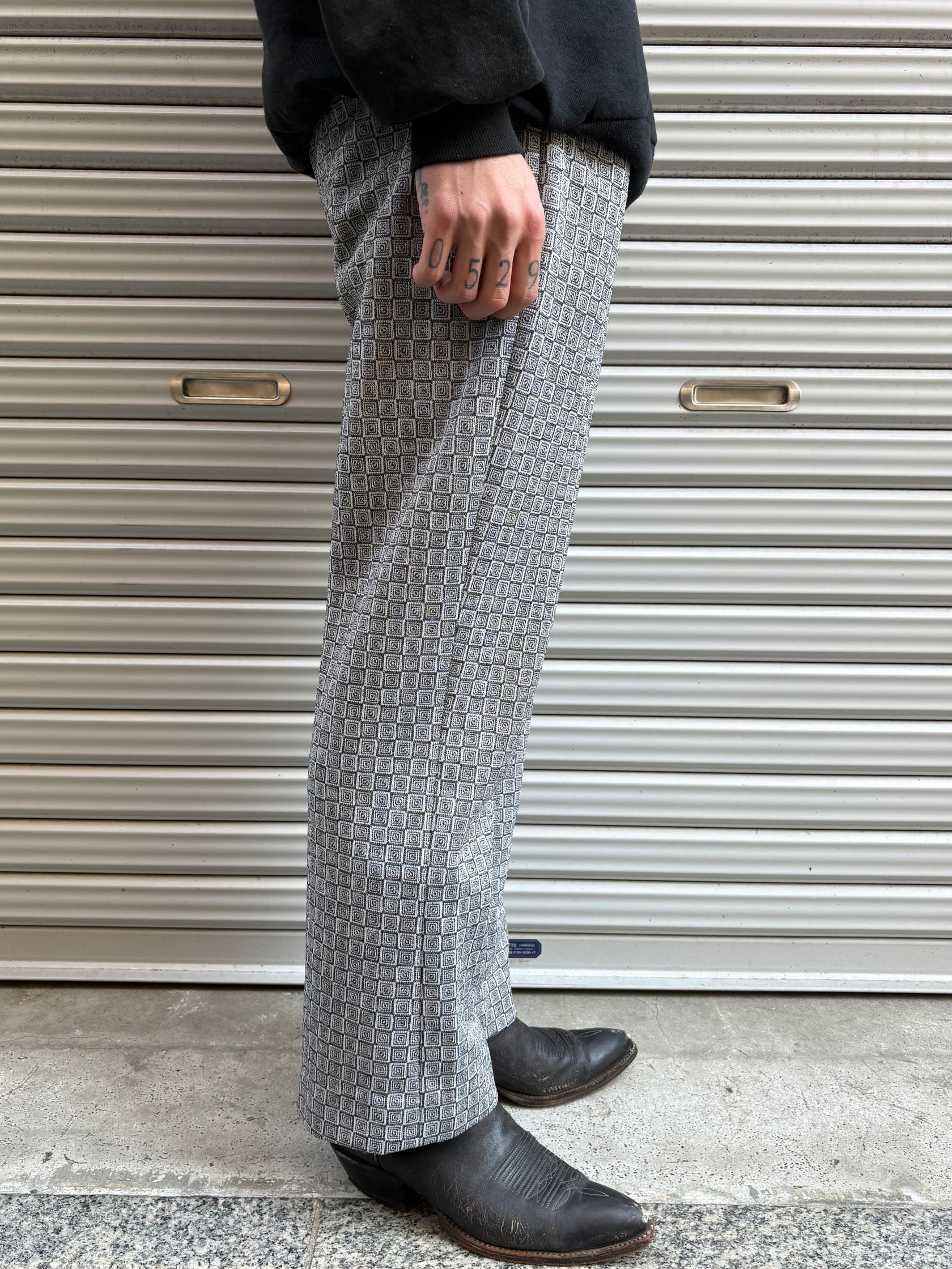 70’s～80’s 総柄フレアスラックス