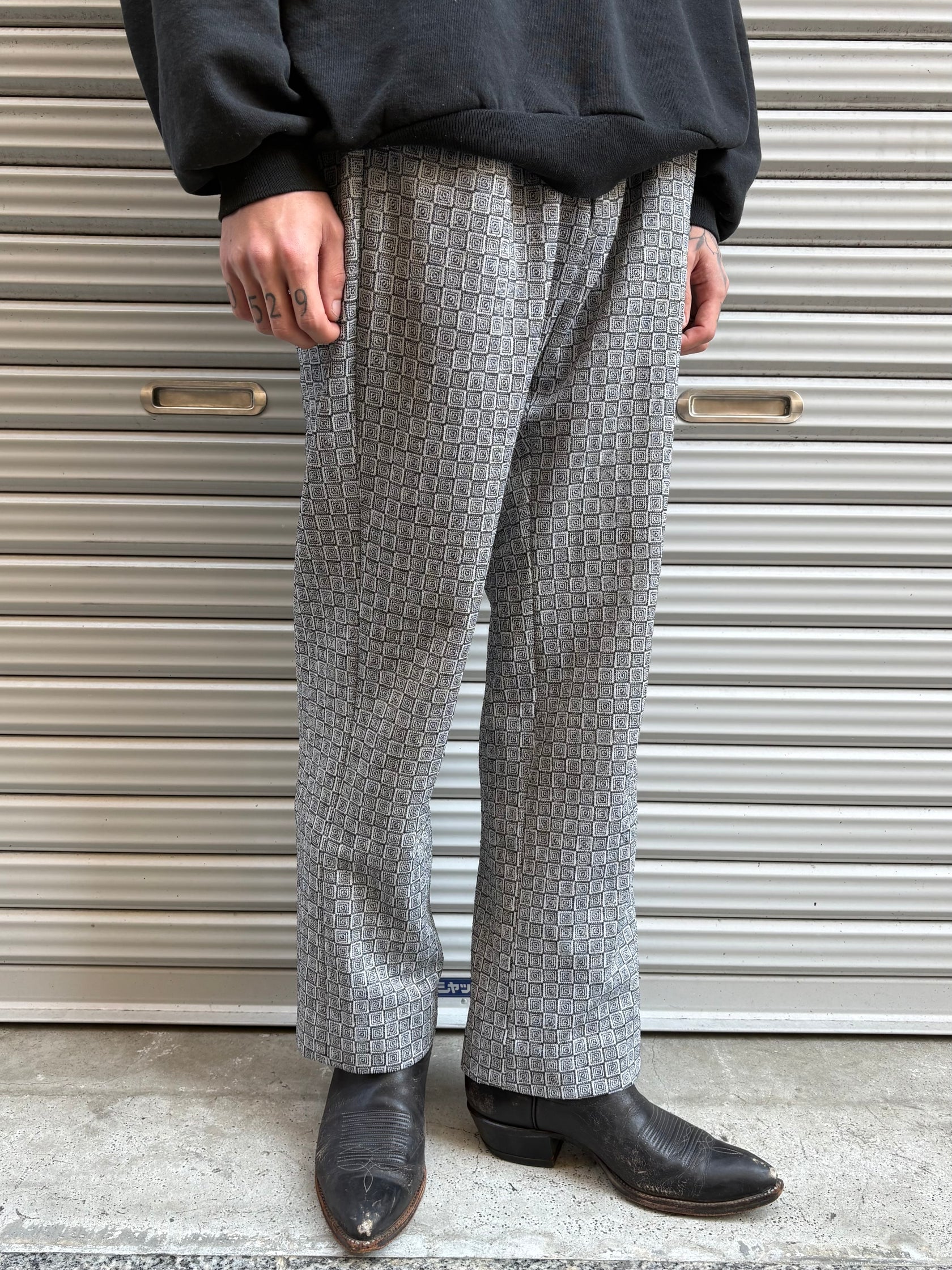 70’s～80’s 総柄フレアスラックス