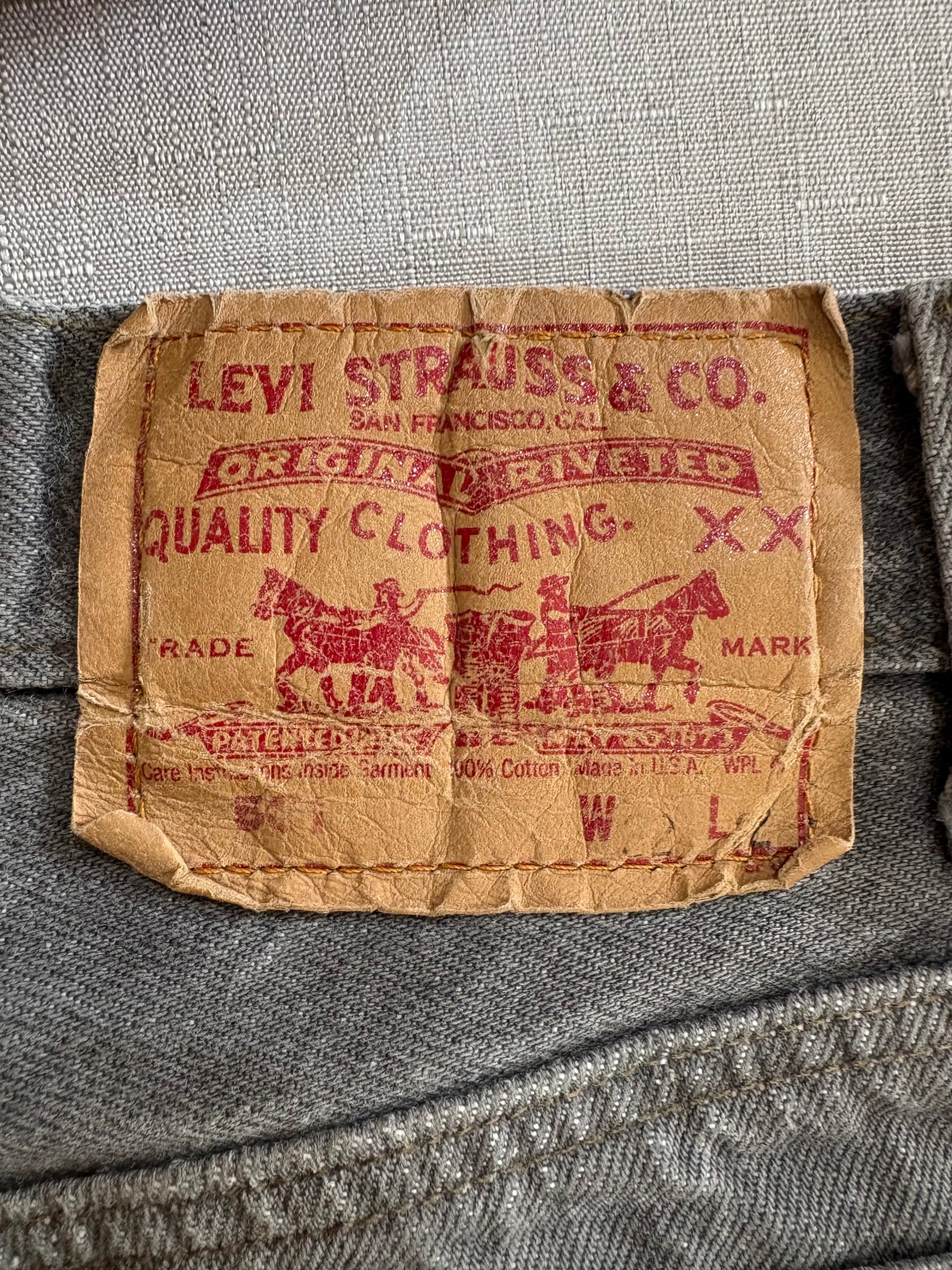 90's Levi’s 501「USA製」先染めブラックデニム